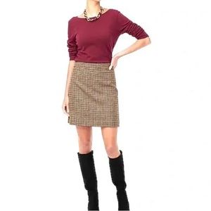 J Crew Factory Houndstooth Mini Skirt